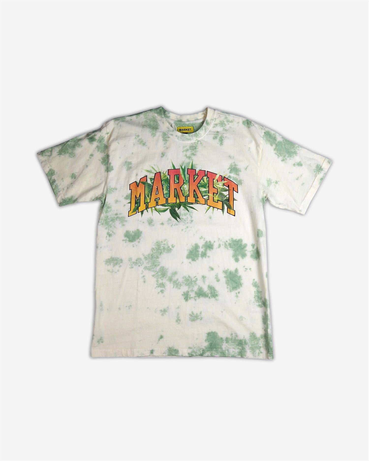 MARKET ARC HERBAL REMEDY TIE-DYE T-SHIRT - GREEN/YELLOW