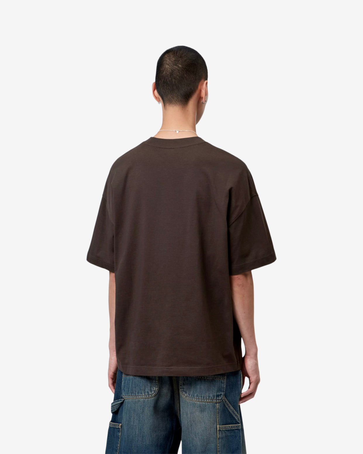 S/S SIGNATURE SCRIPT T-SHIRT - TOBACCO/NATURAL