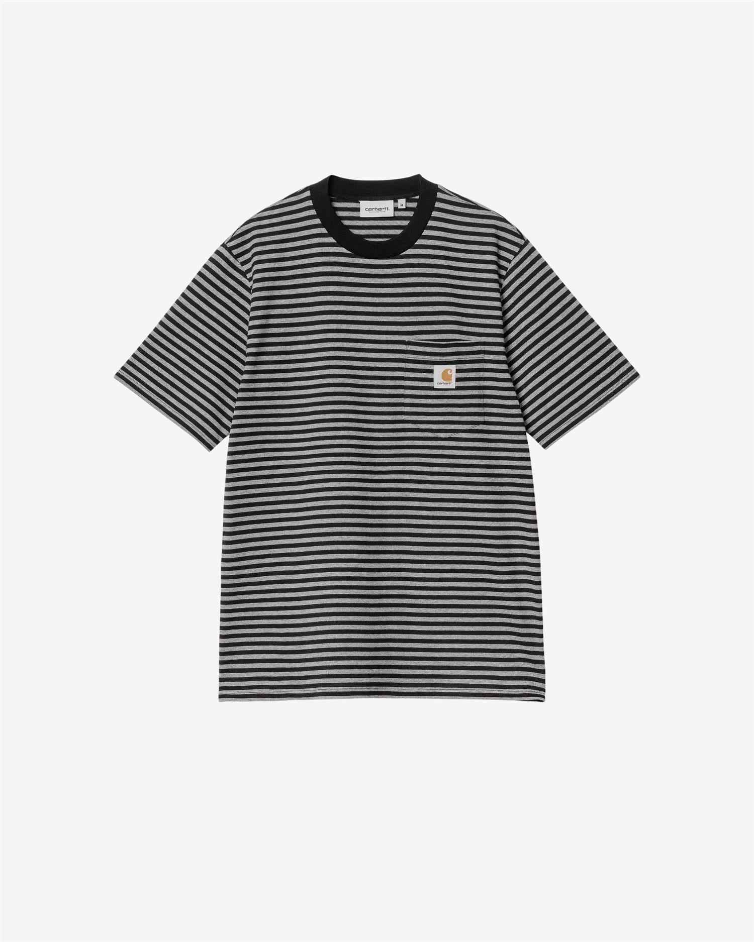 S/S VERNER POCKET T-SHIRT - BLACK/GREY