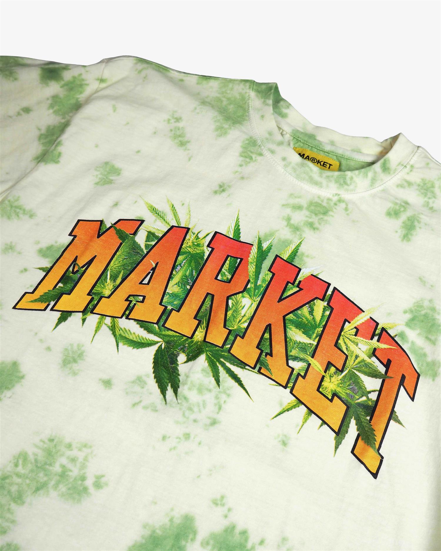 MARKET ARC HERBAL REMEDY TIE-DYE T-SHIRT - GREEN/YELLOW