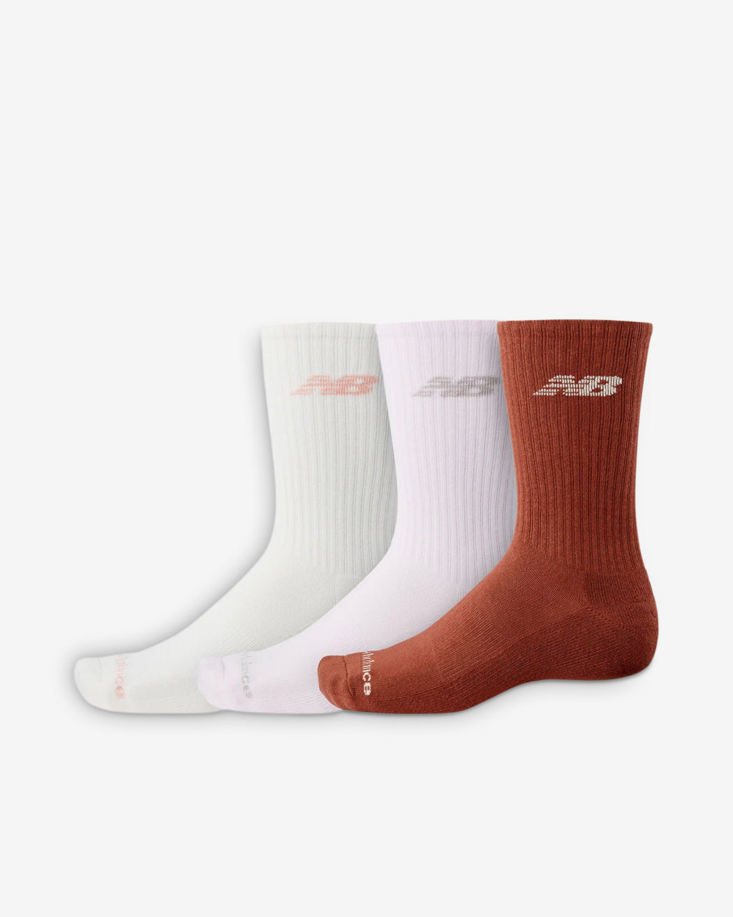 EVERYDAY 3-PACK CREW - PINK/CREAM/RED