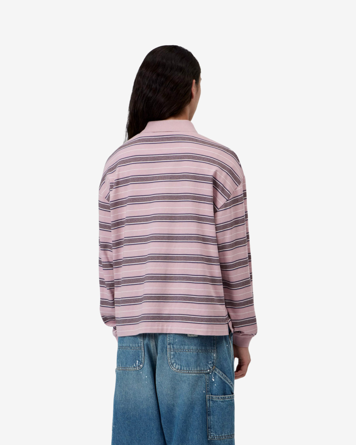 W' L/S BRONSON POLO - STRIPE/HORTENSIA