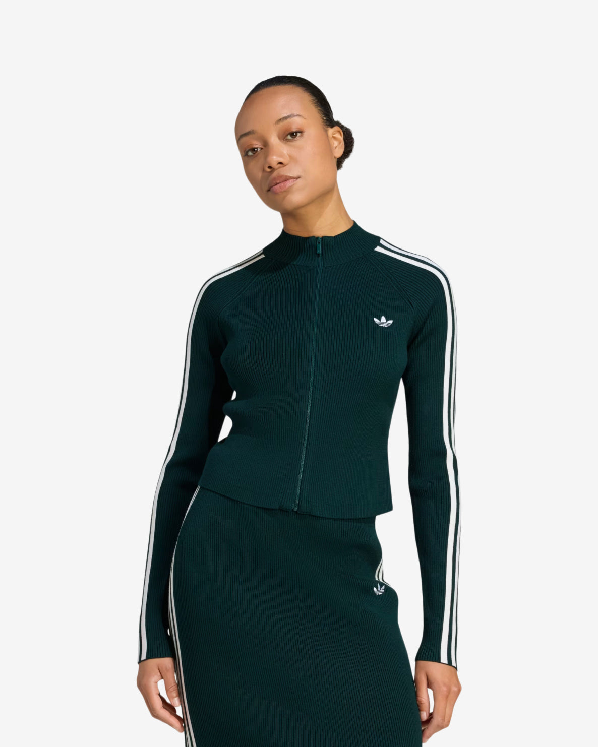 SLIM KNIT TRACK TOP - AURORA IVY