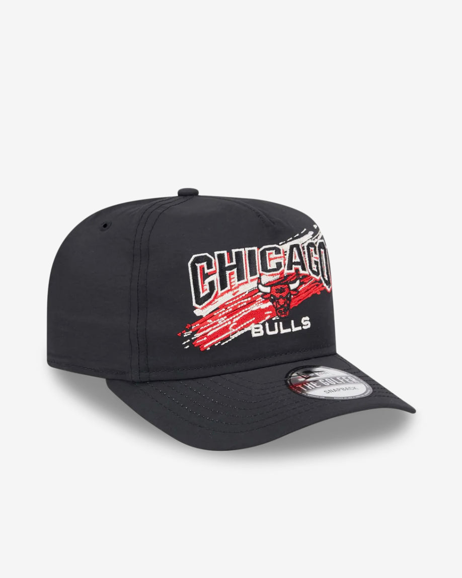 CHICAGO BULLS THROWBACK BRUSH GOLFER SNAPBACK - BLACK