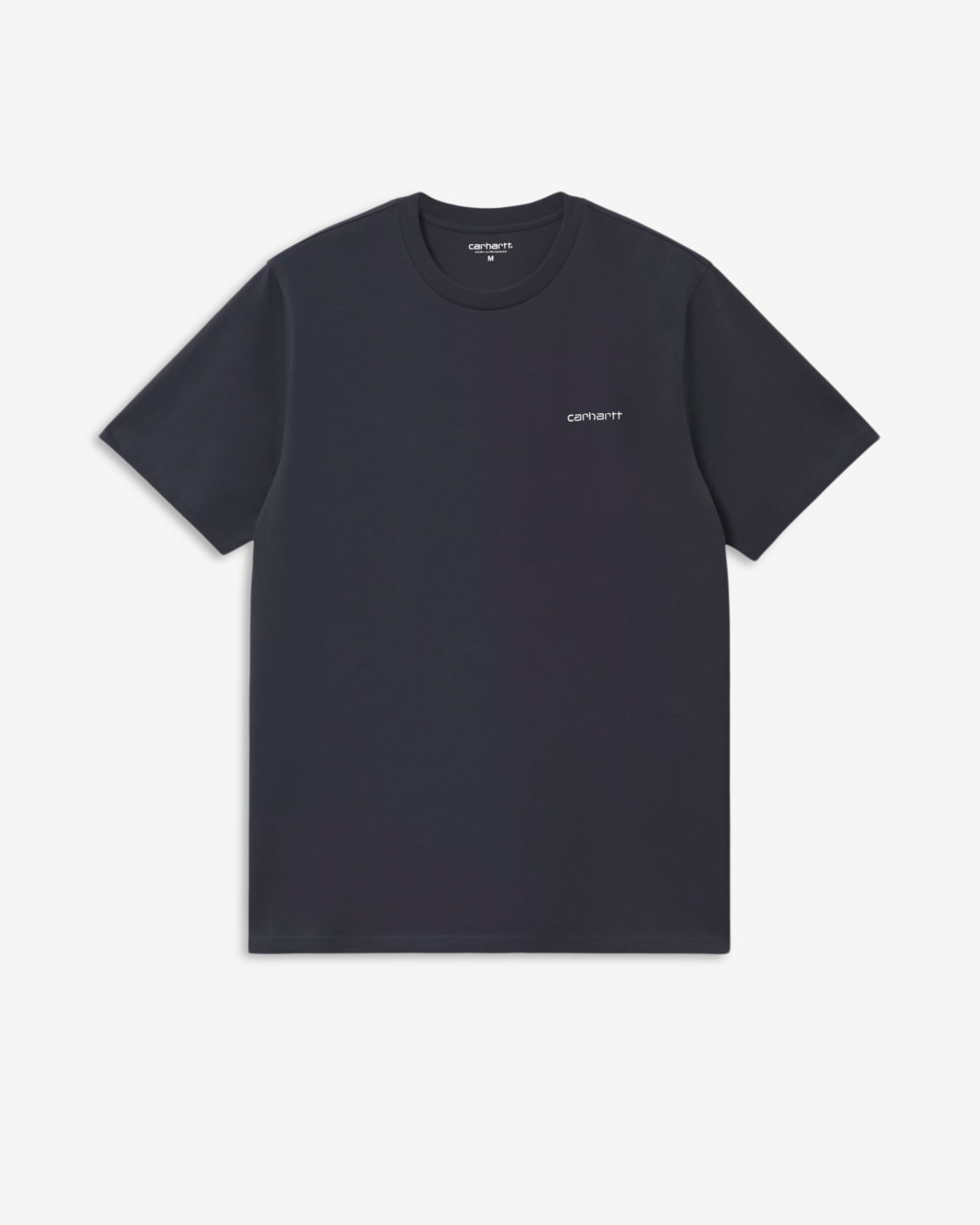 S/S SCRIPT EMBROIDERY T-SHIRT - DARK NAVY/WHITE