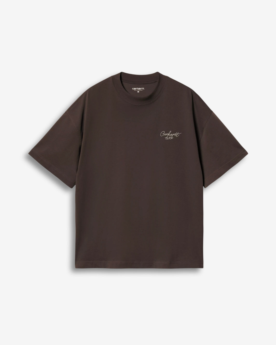 S/S SIGNATURE SCRIPT T-SHIRT - TOBACCO/NATURAL