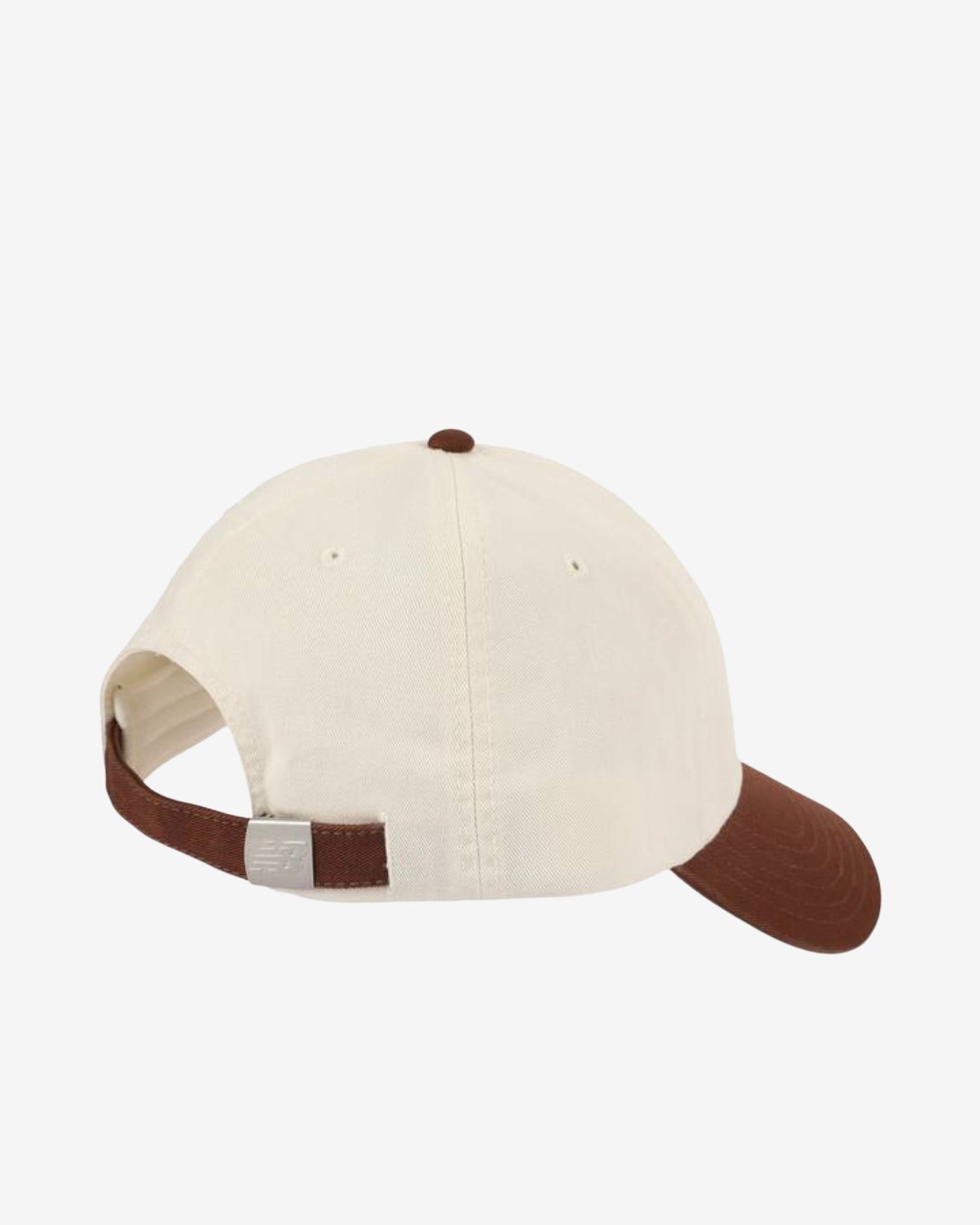 6 PANEL ATHLETICS CAP - OFF WHITE/BROWN