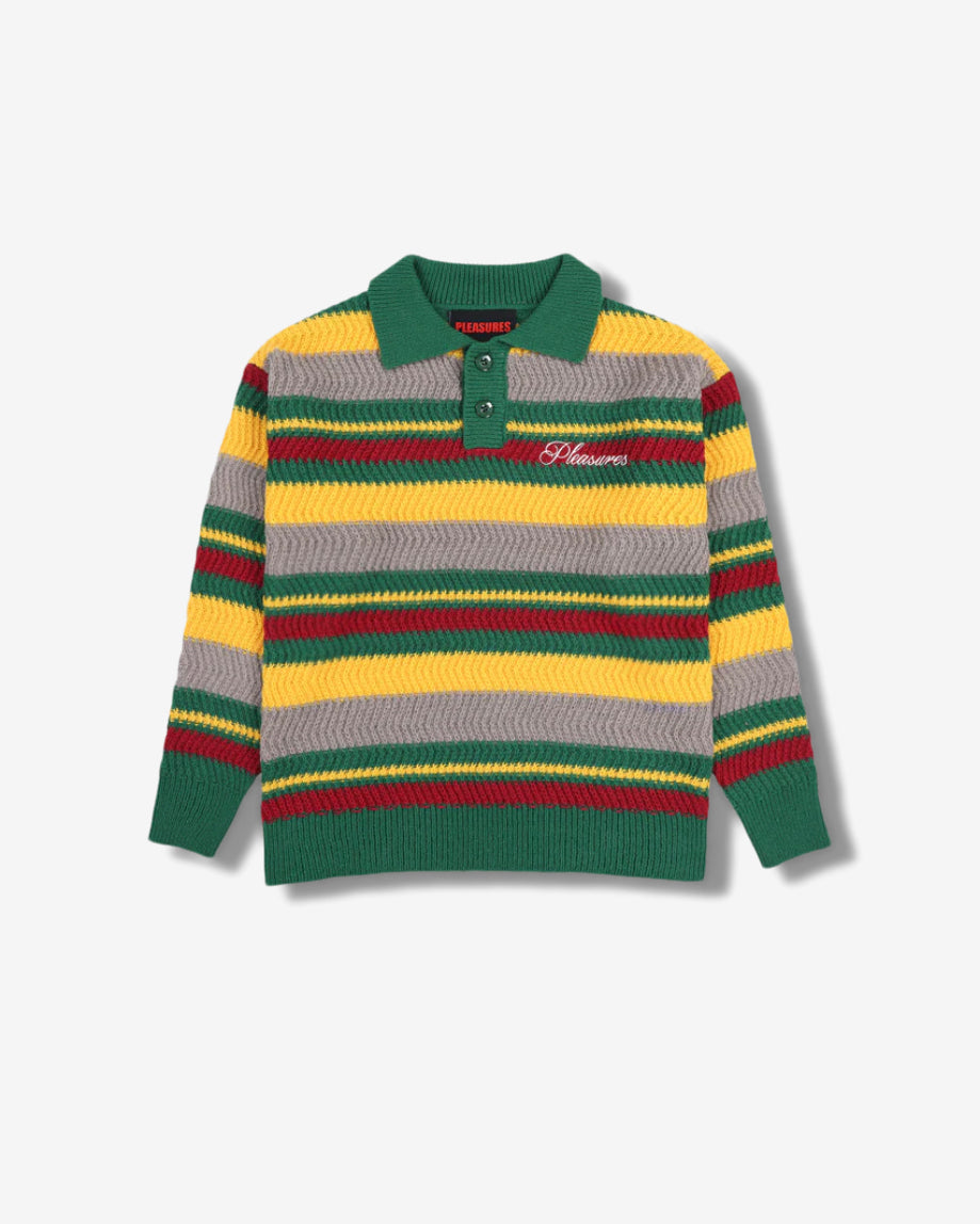 COOPER POLO SWEATER - GREEN