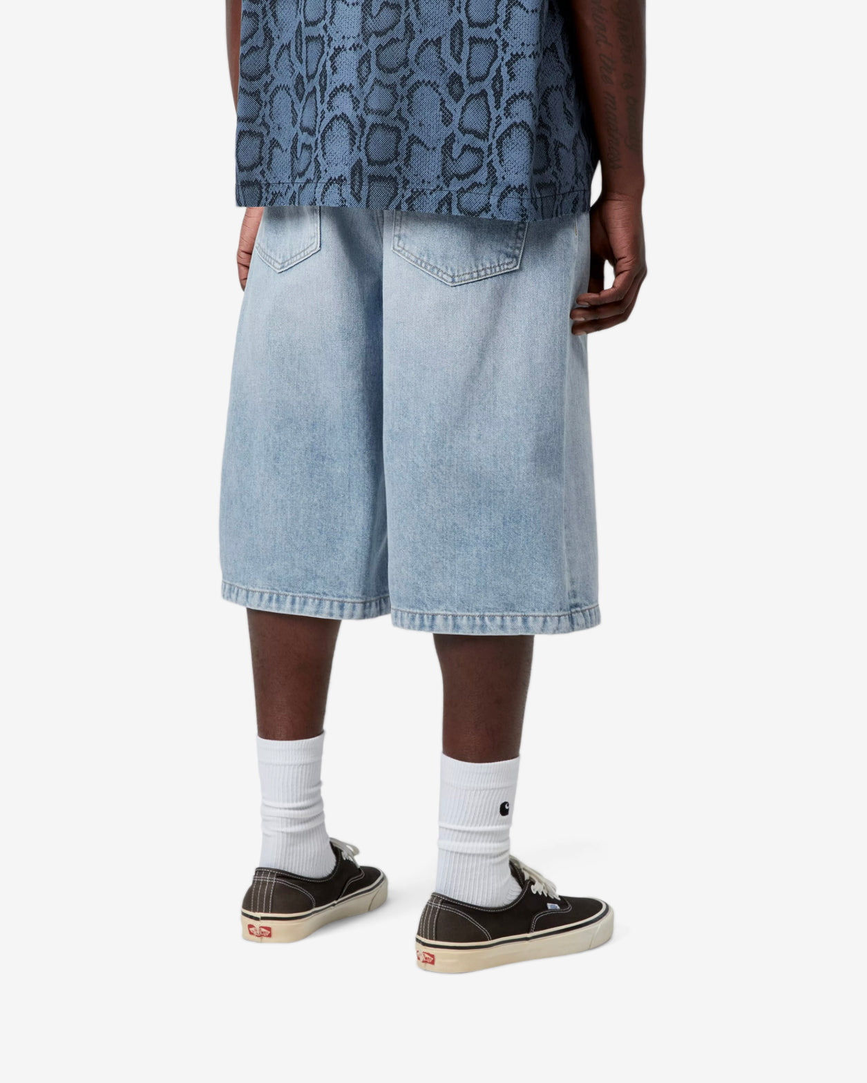 LANGDON SHORT - BLUE HEAVY WORN BLEACHED