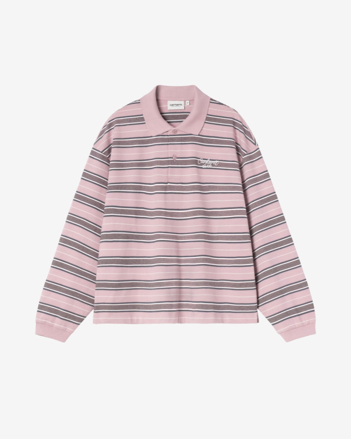 W' L/S BRONSON POLO - STRIPE/HORTENSIA