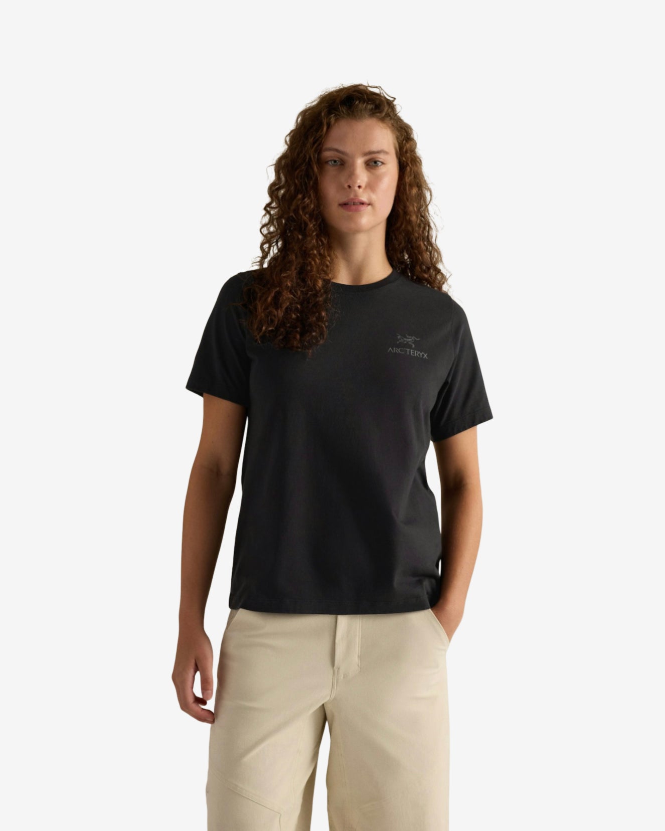 KRAGG SL COTTON CREW SS W - BLACK