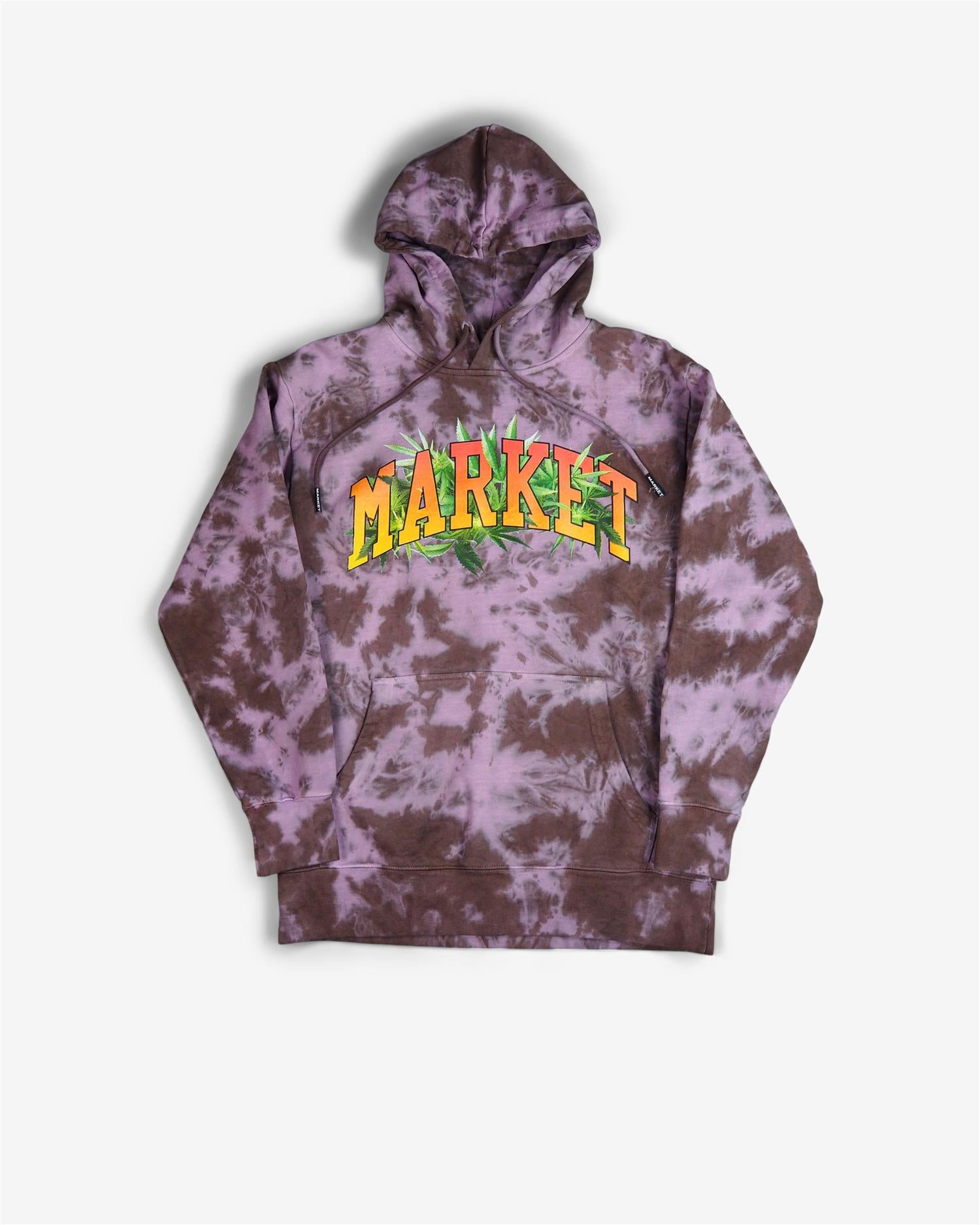 MARKET ARC HERBAL REMEDY TIE-DYE HOODIE - PURPLE/GRAY