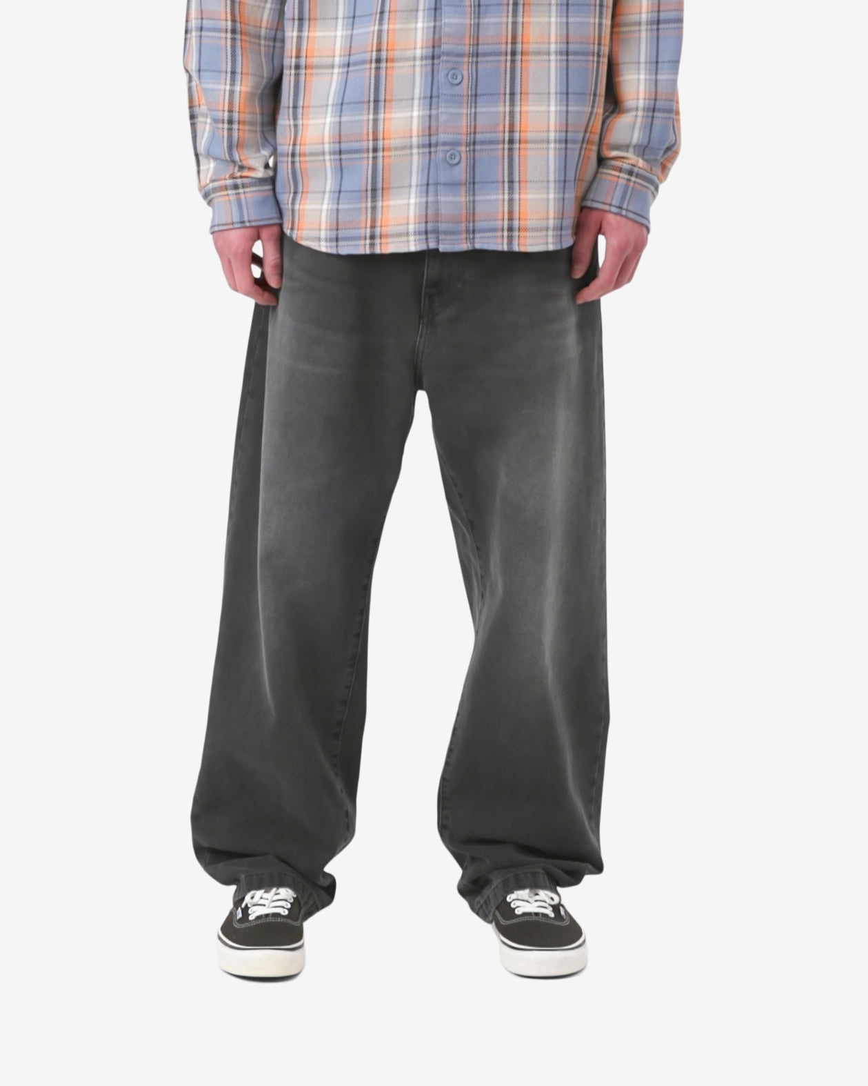 LANDON PANT - BLACK WORN BLEACHED