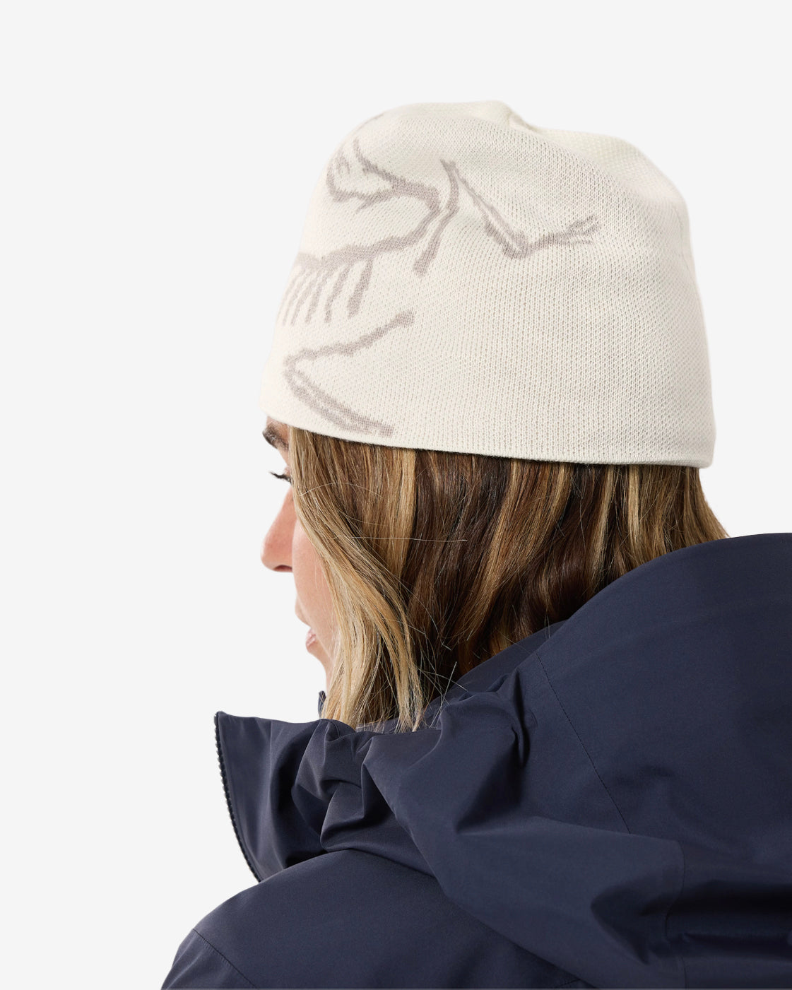 BIRD HEAD TOQUE - ARCTIC SILK/RUNE