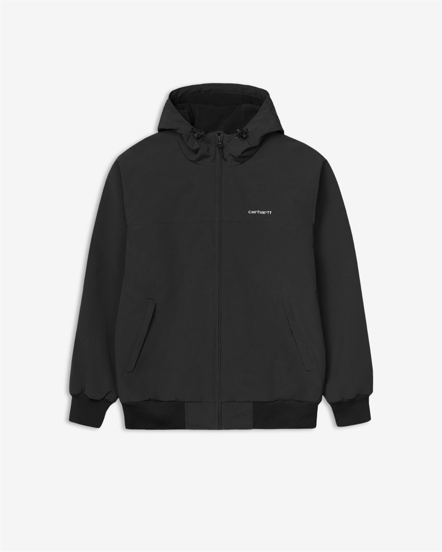 HOODED SAIL JACKET - BLACK/WHITE