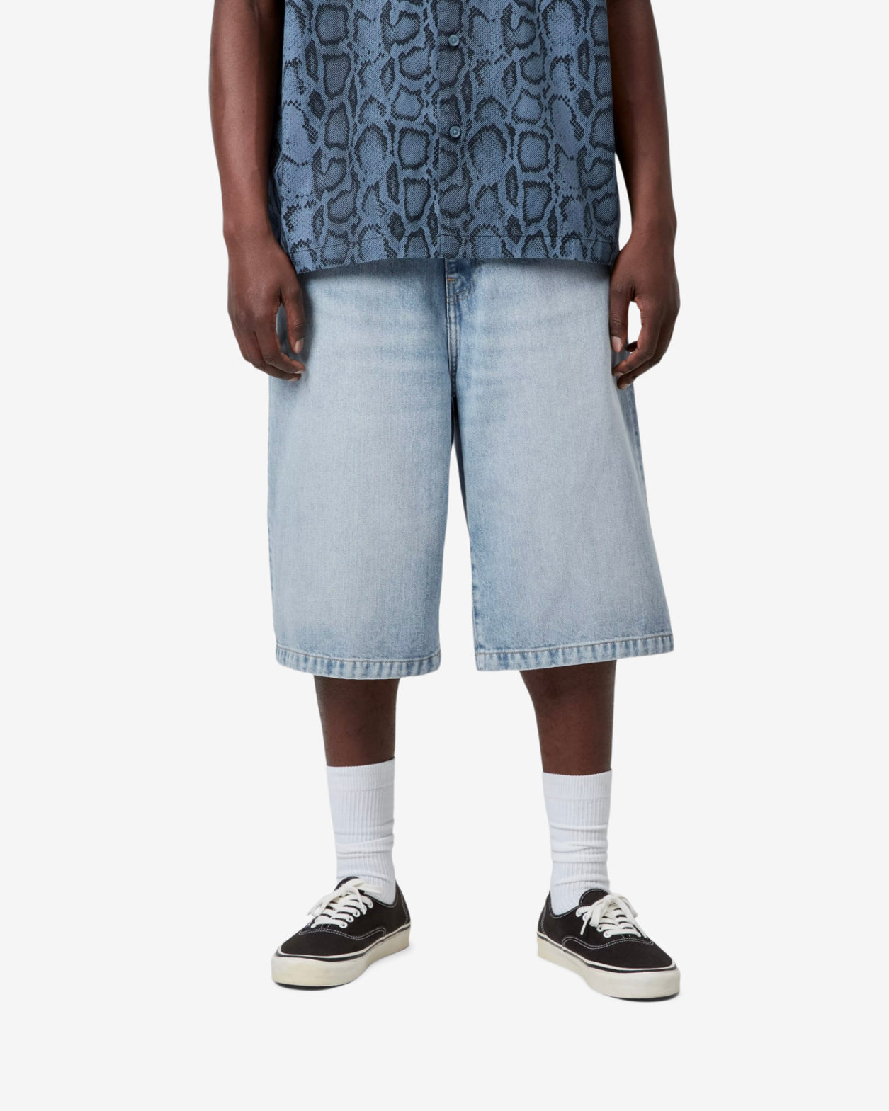 LANGDON SHORT - BLUE HEAVY WORN BLEACHED