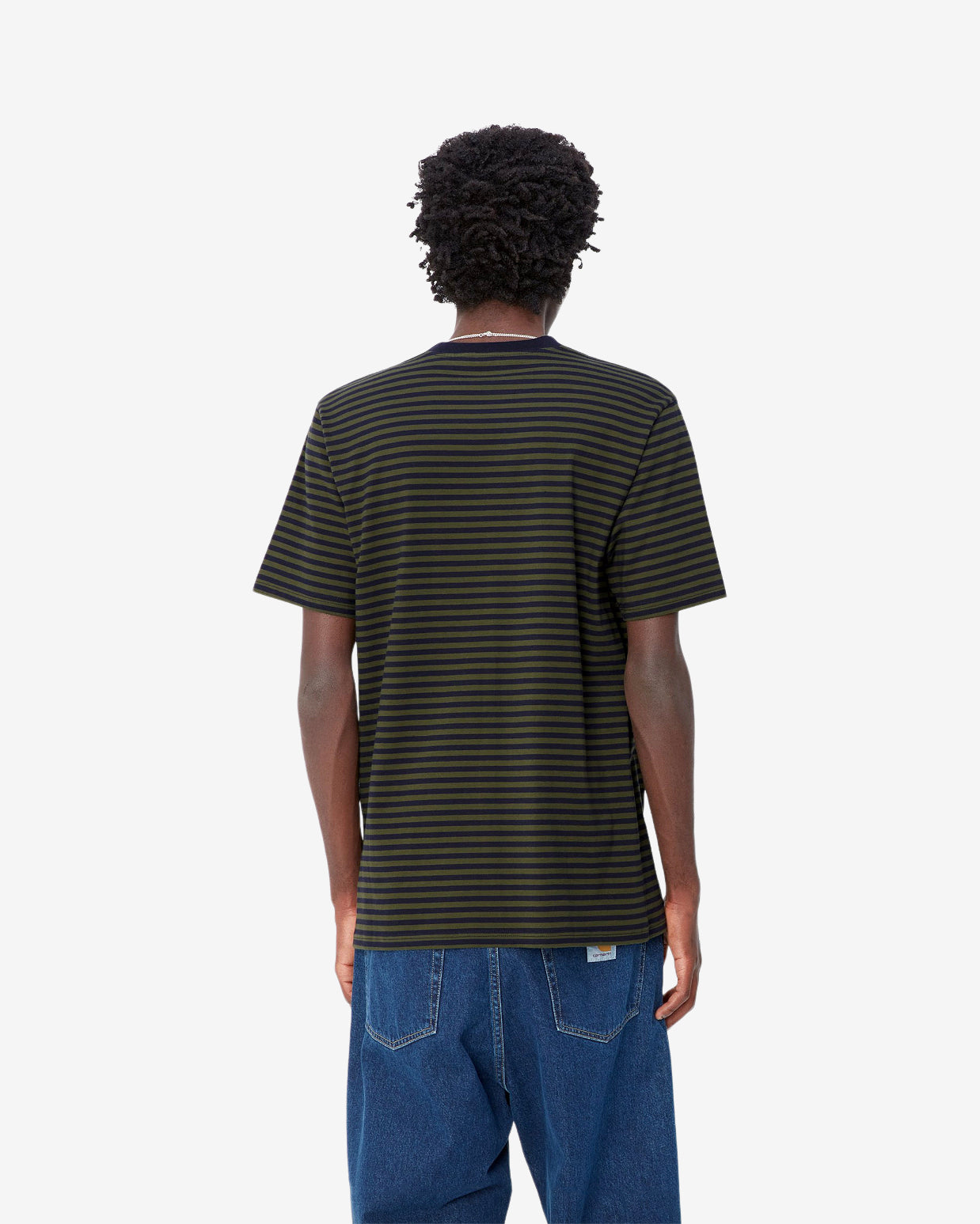 S/S VERNER POCKET T-SHIRT - NAVY/GREEN