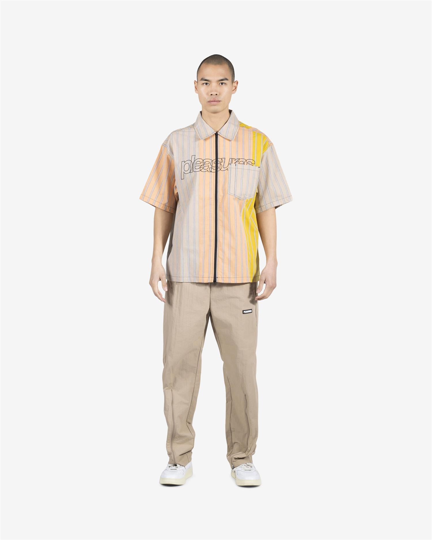 GARNER ZIP SHIRT - PEACH