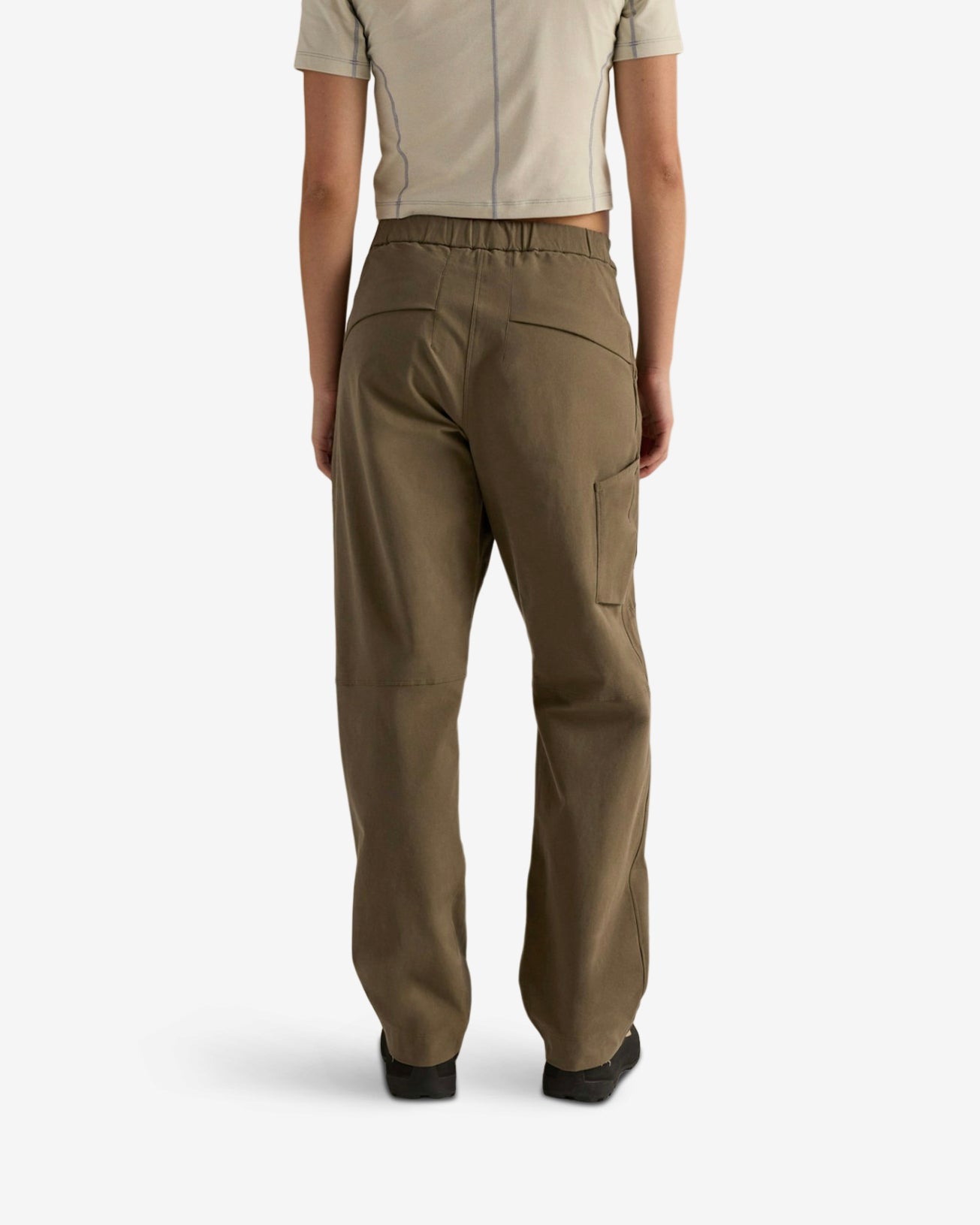 CLARIKA COTTON WIDE PANT W - MONGOOSE
