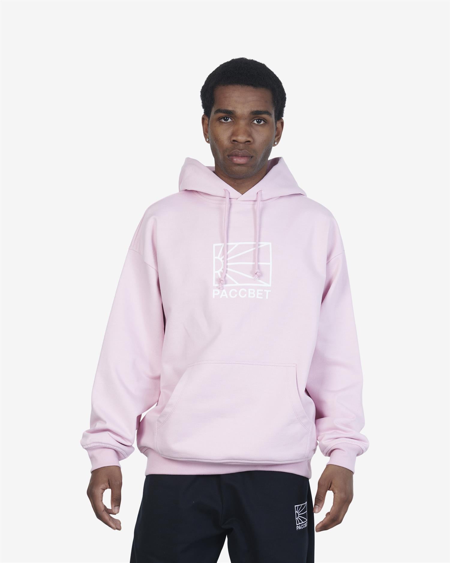 BIG LOGO HOODIE KNIT - PINK