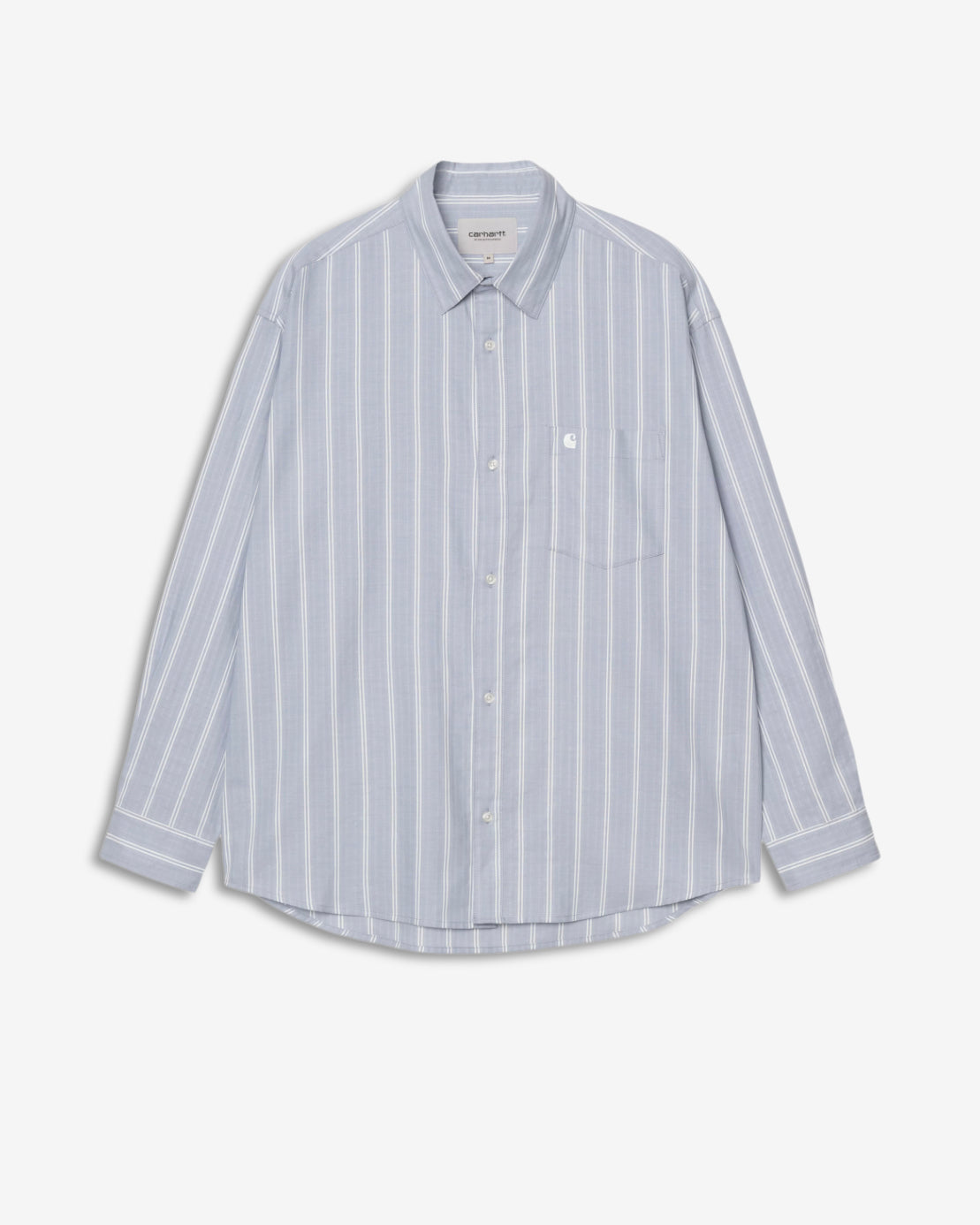 L/S BEALE SHIRT - GENTLE BLUE/WHITE