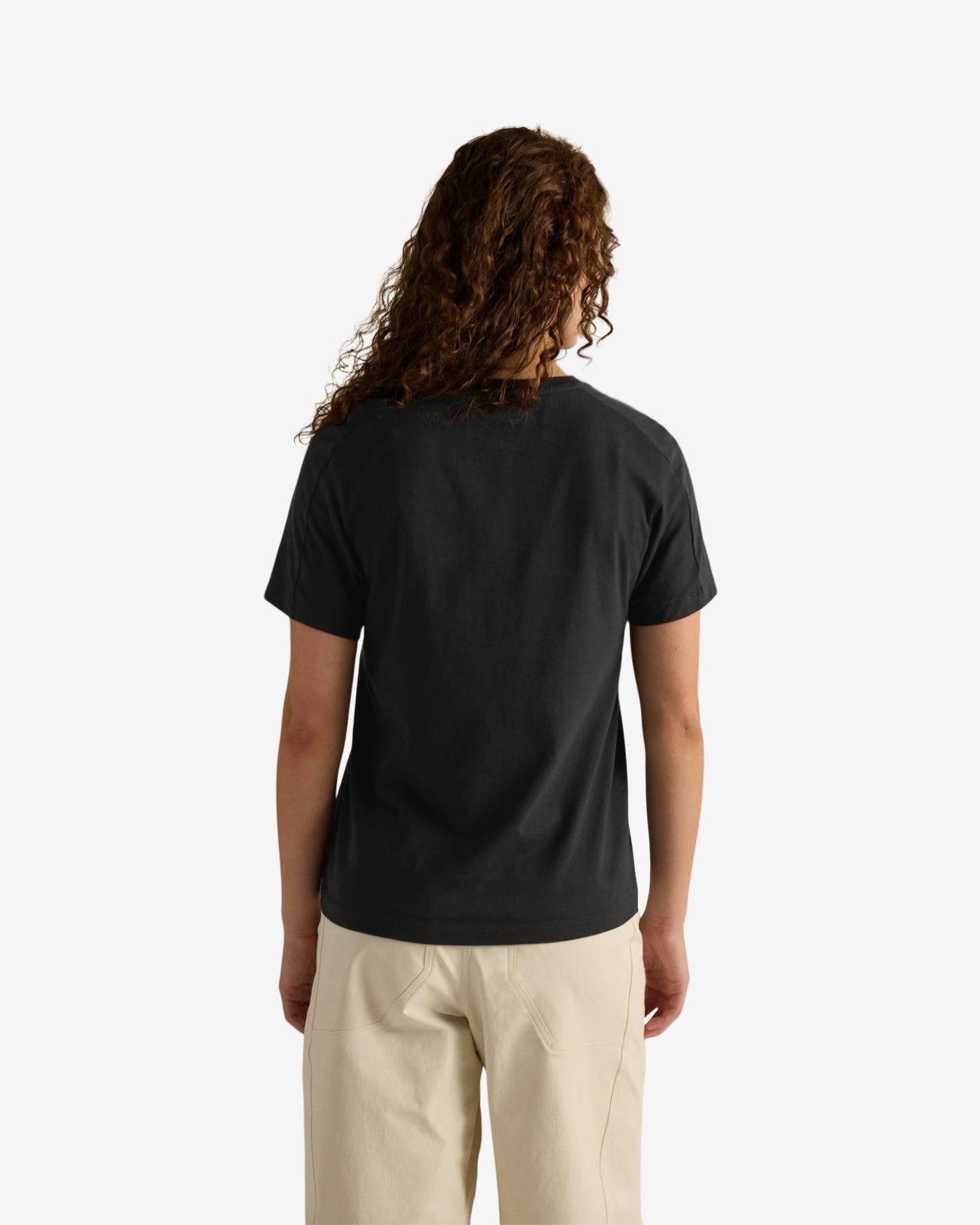 KRAGG SL COTTON CREW SS W - BLACK
