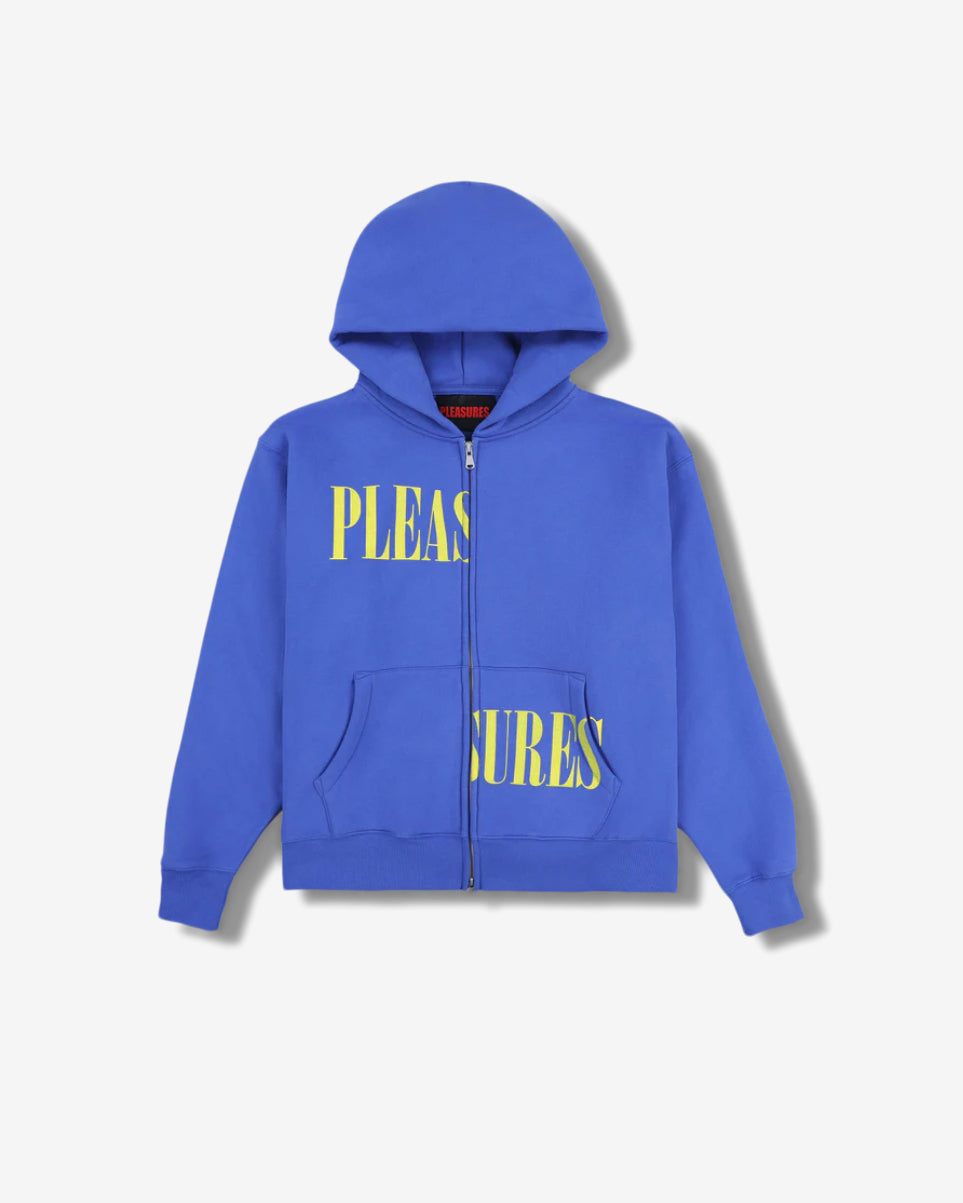 SPLIT ZIP HOODIE - BLUE