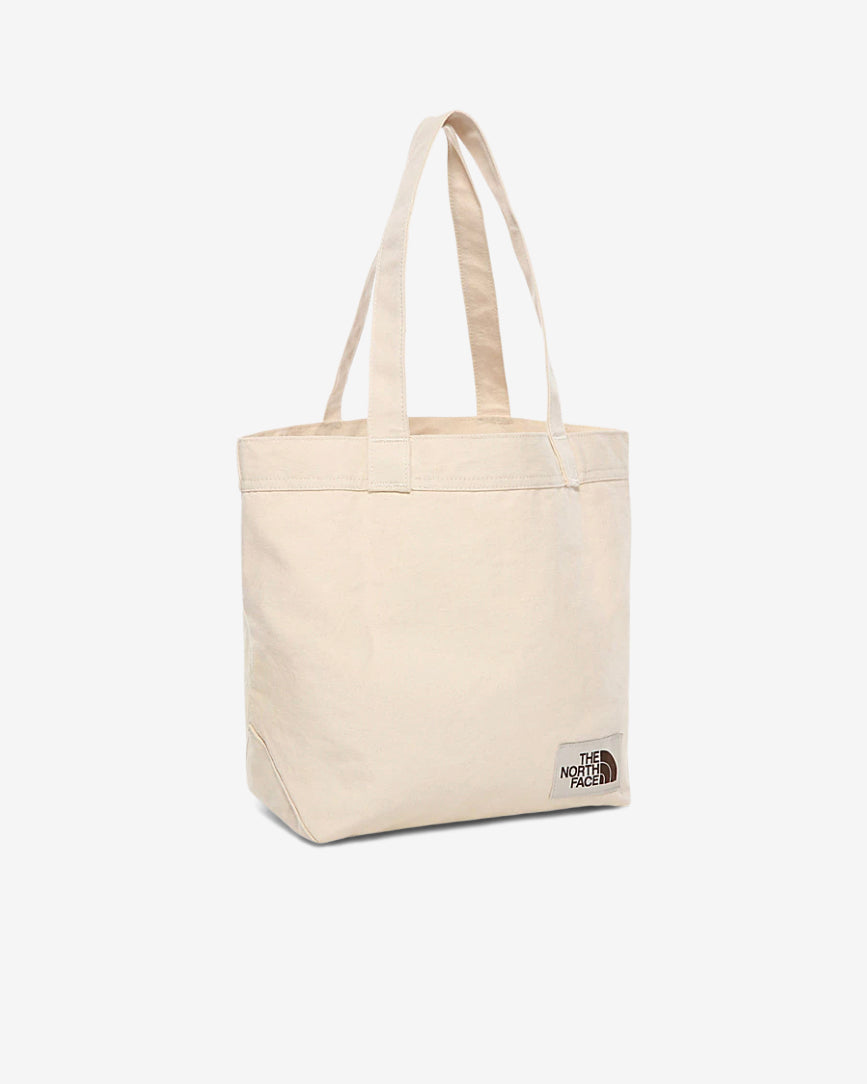 COTTON TOTE - CREAM/BROWN