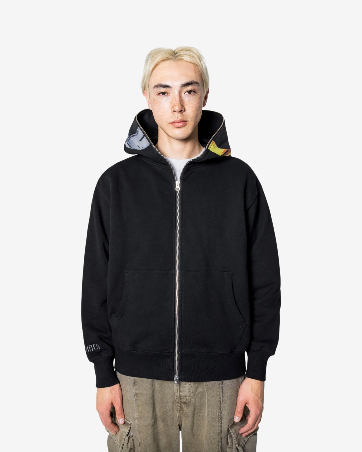 RAM ZIP HOODIE - BLACK