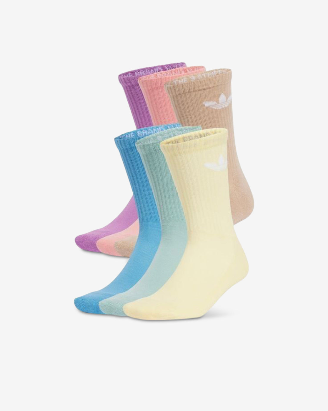 TREFOIL CUSHION CREW SOCKS 6-PACK - MULTICOLOR
