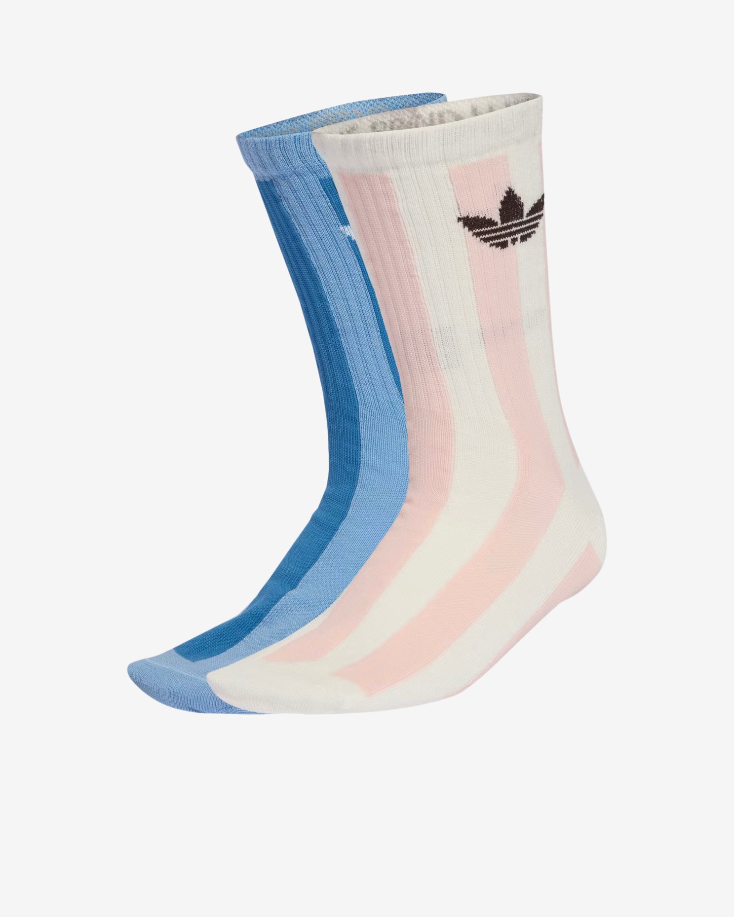 STRIPED CREW SOCKS 2PK - SANDY PINK/DUSTY INK