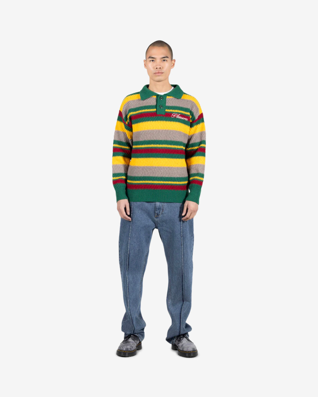 COOPER POLO SWEATER - GREEN