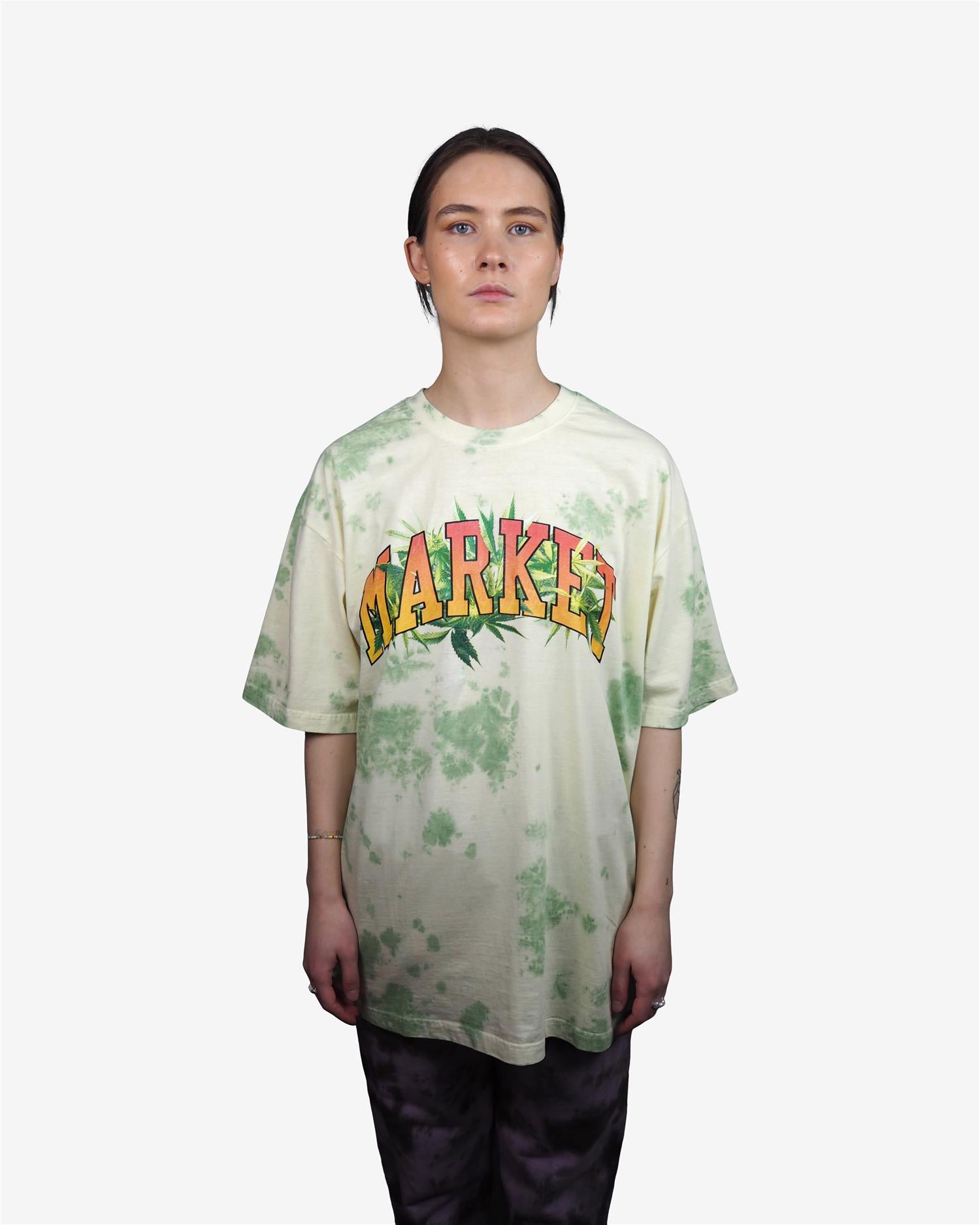 MARKET ARC HERBAL REMEDY TIE-DYE T-SHIRT - GREEN/YELLOW