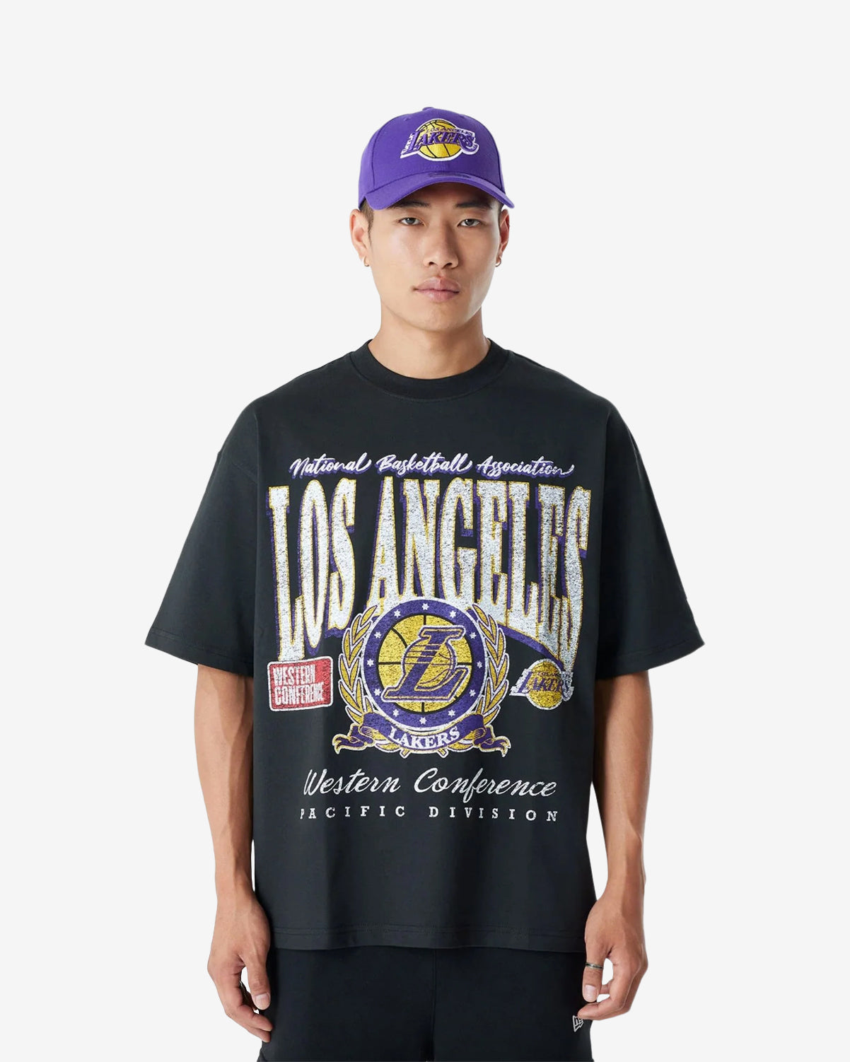 LOS ANGELES LAKERS ESSENTIAL T-SHIRT - BLACK