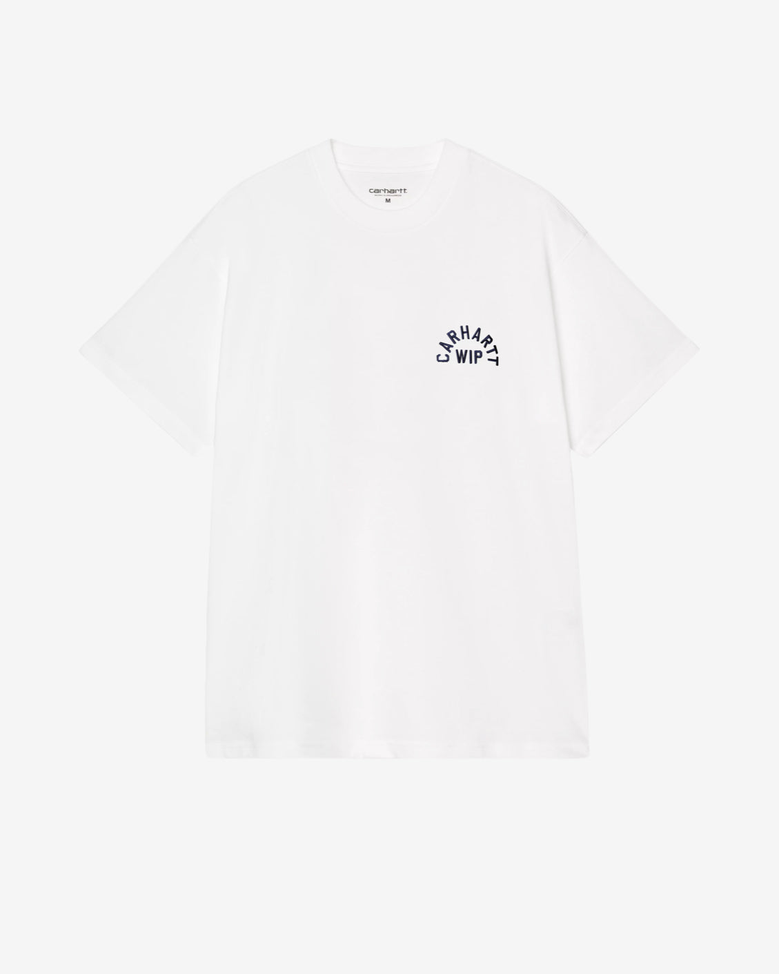 S/S ARCH SCRIPT T-SHIRT - WHITE/NAVY