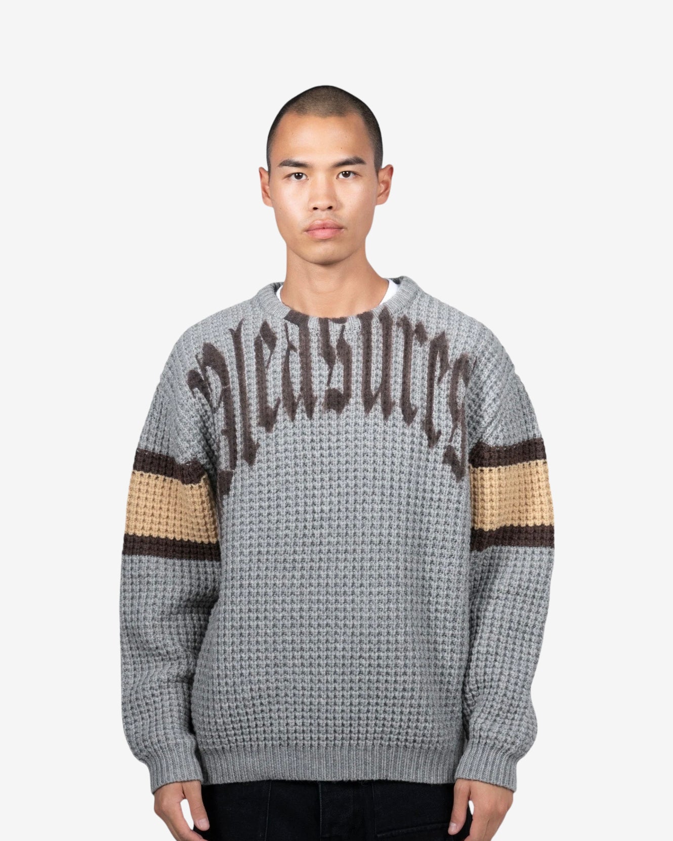 TWITCH CHUNKY KNIT SWEATER - GREY