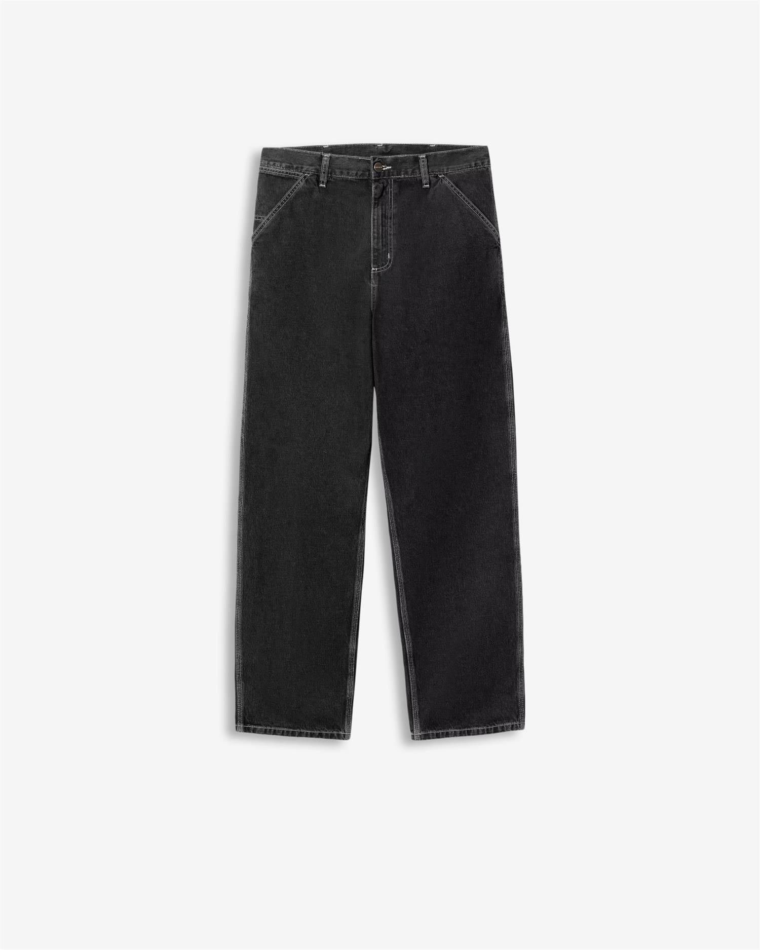 SIMPLE PANT - BLACK STONE WASHED