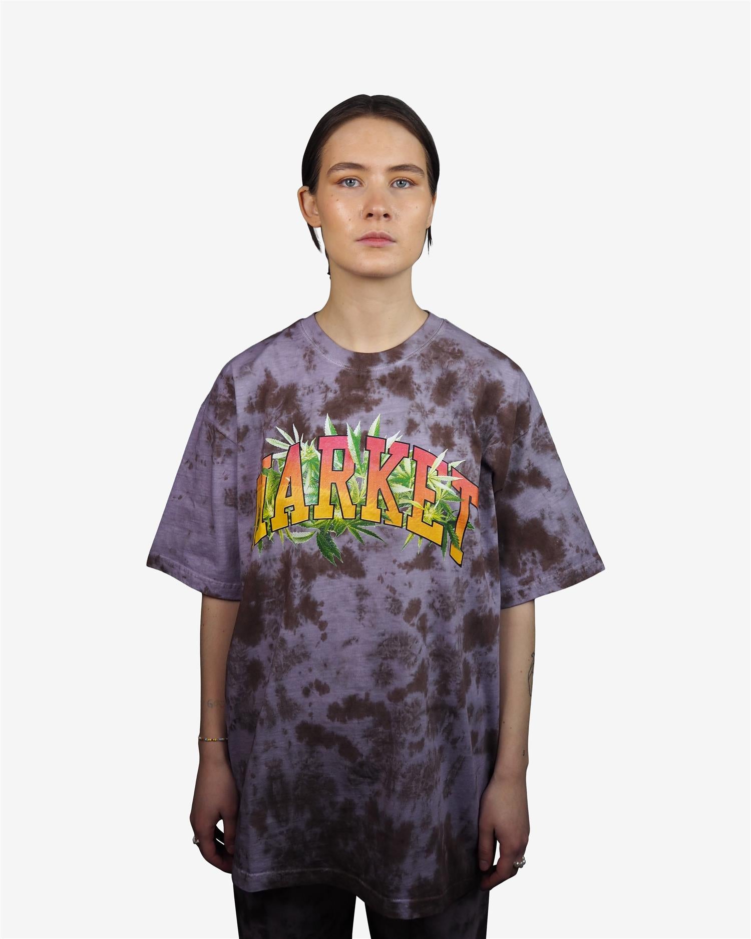 MARKET ARC HERBAL REMEDY TIE-DYE T-SHIRT - PURPLE/GRAY