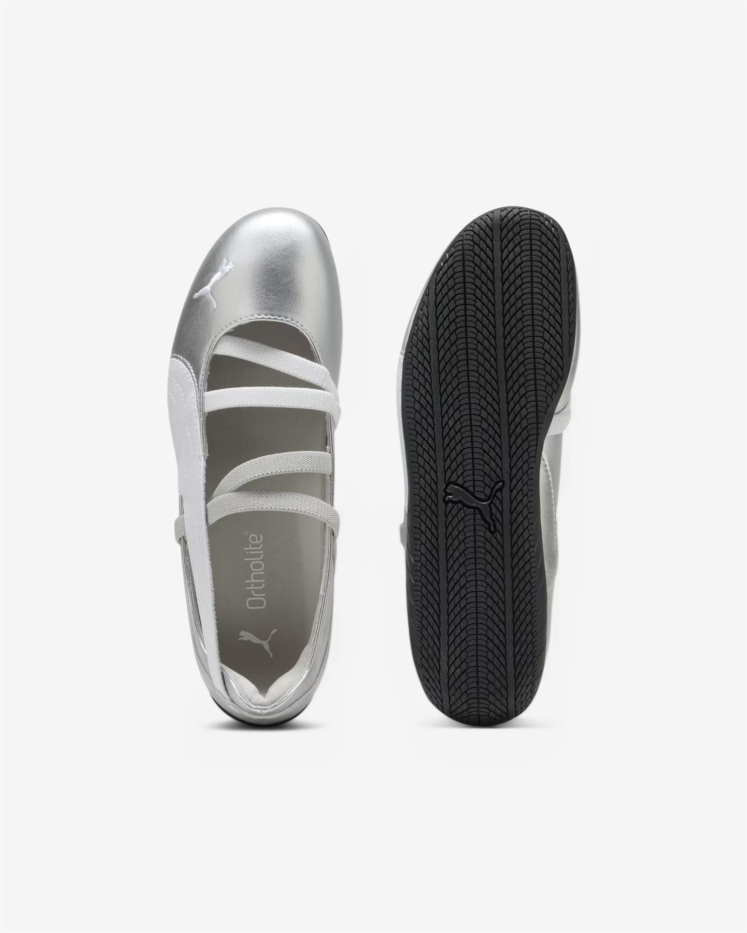 SPEEDCAT BALLET METALLIC - SILVER/WHITE