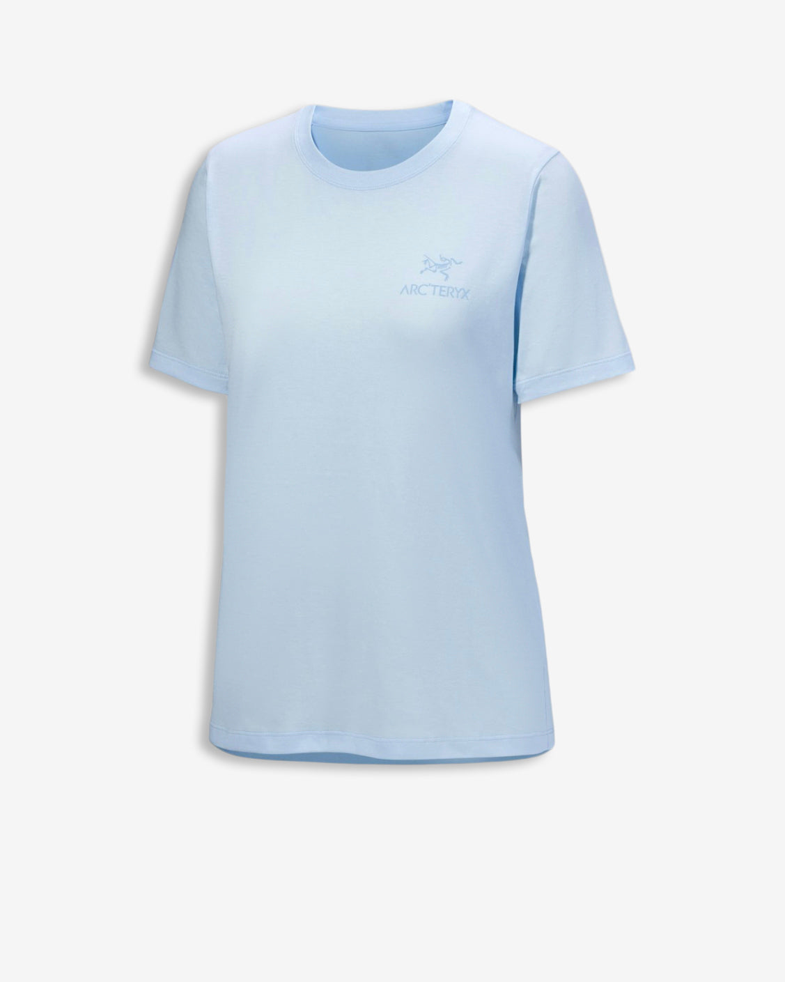 W KRAGG SL COTTON EMBLEM CREW SS - ALPINE BLUE