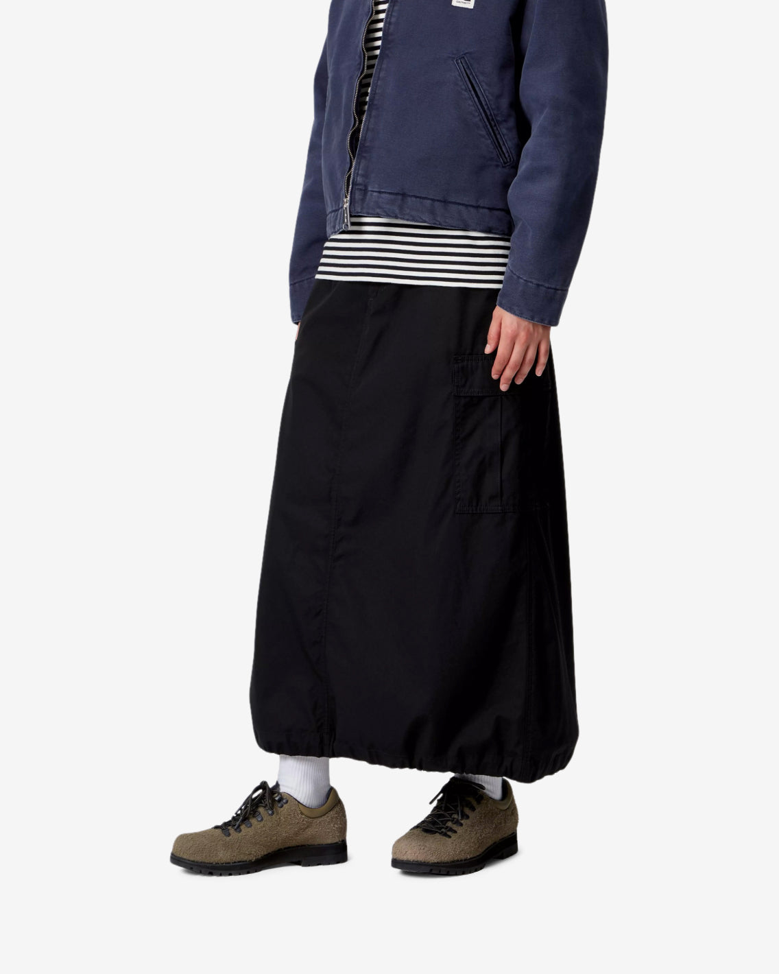 W' CARGO SKIRT LONG - BLACK
