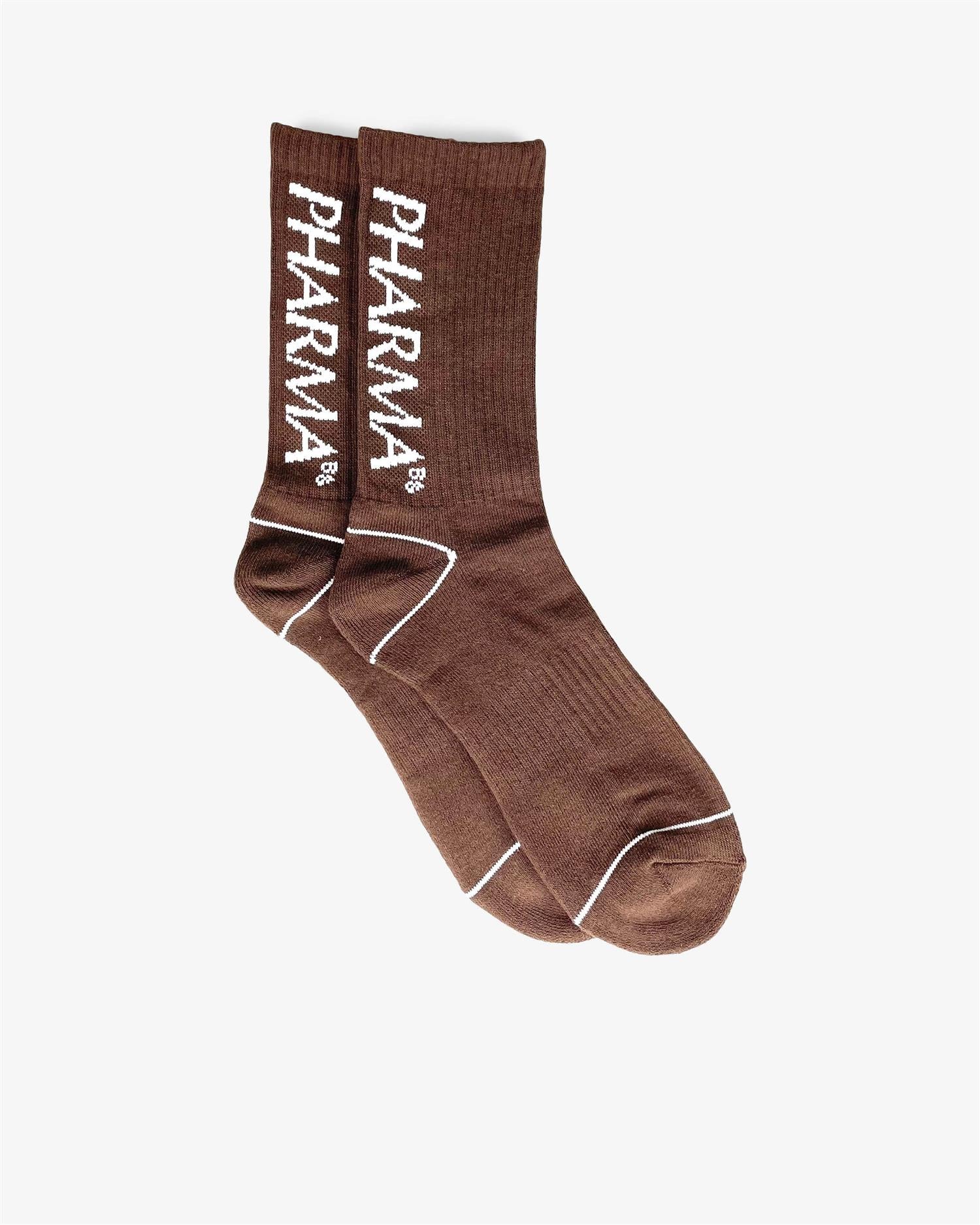 BIG LOGO SOCKS - COCOA