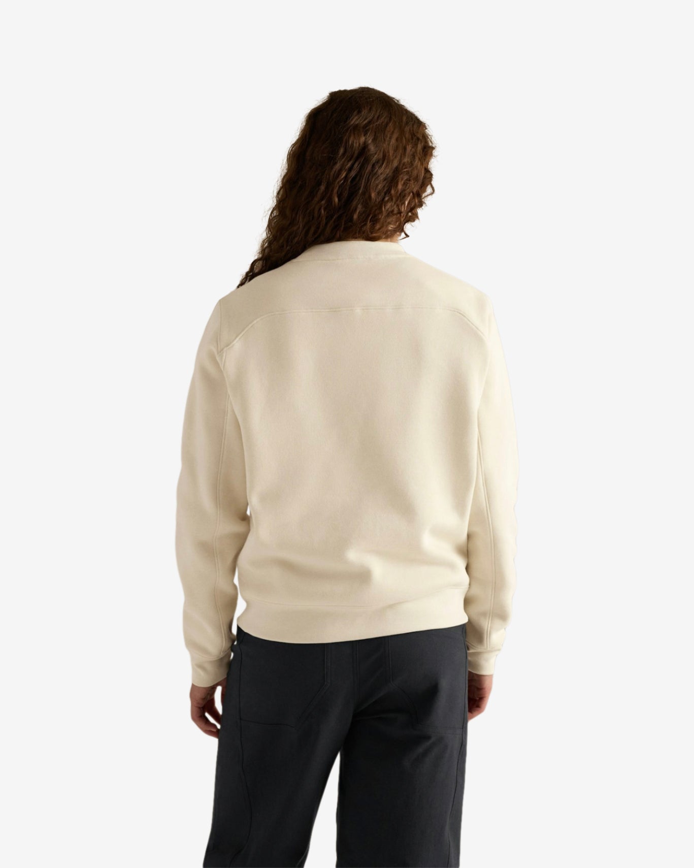 EMBLEM FLEECE CREW W - SEA SALT