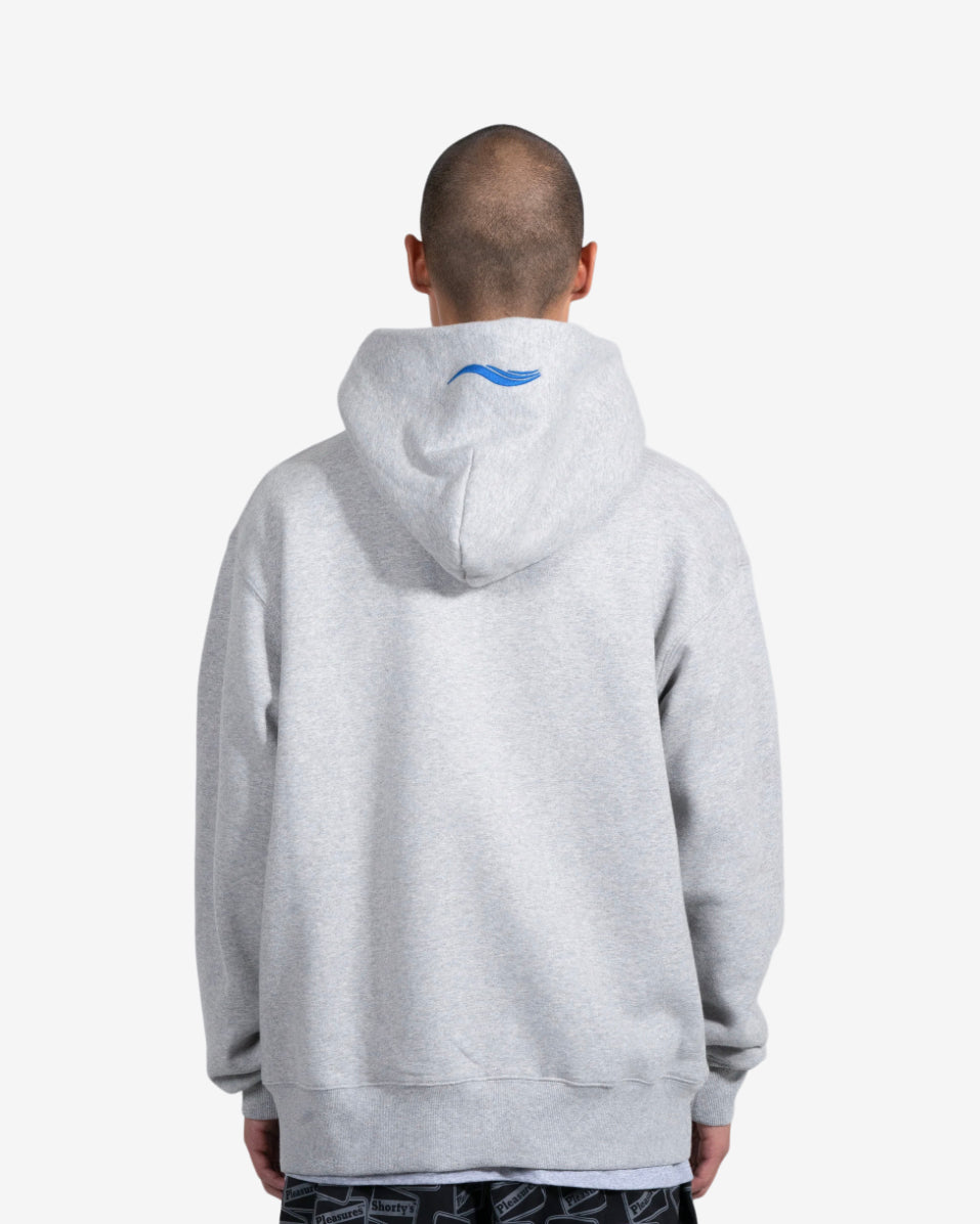 WAVE ZIP HOODIE - HEATHER GREY