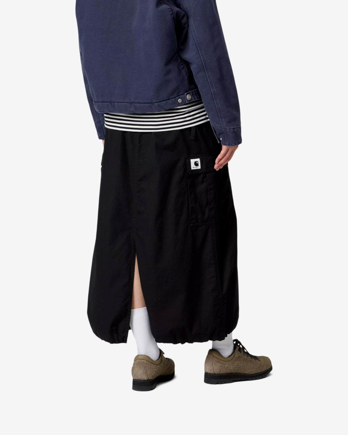 W' CARGO SKIRT LONG - BLACK