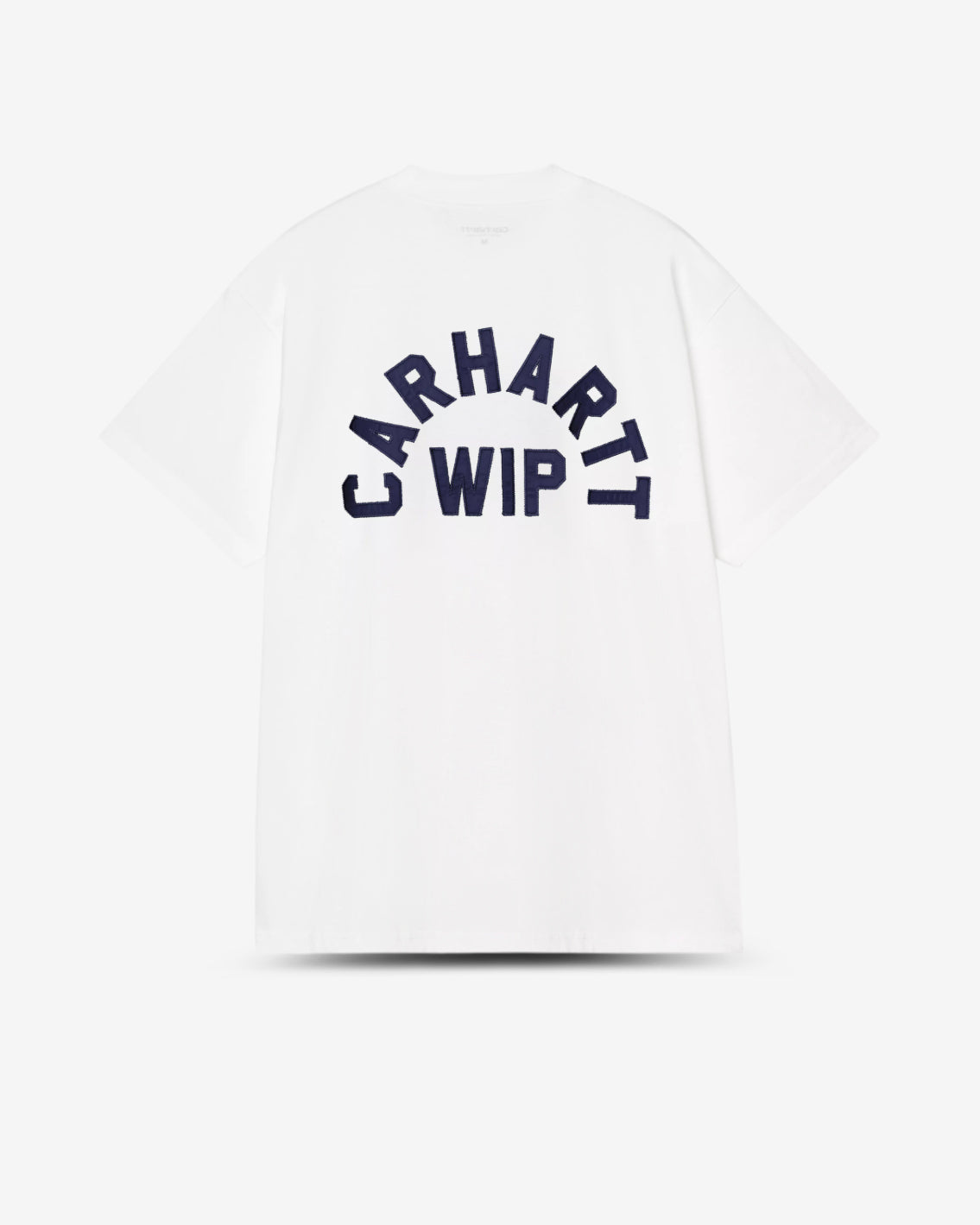 S/S ARCH SCRIPT T-SHIRT - WHITE/NAVY