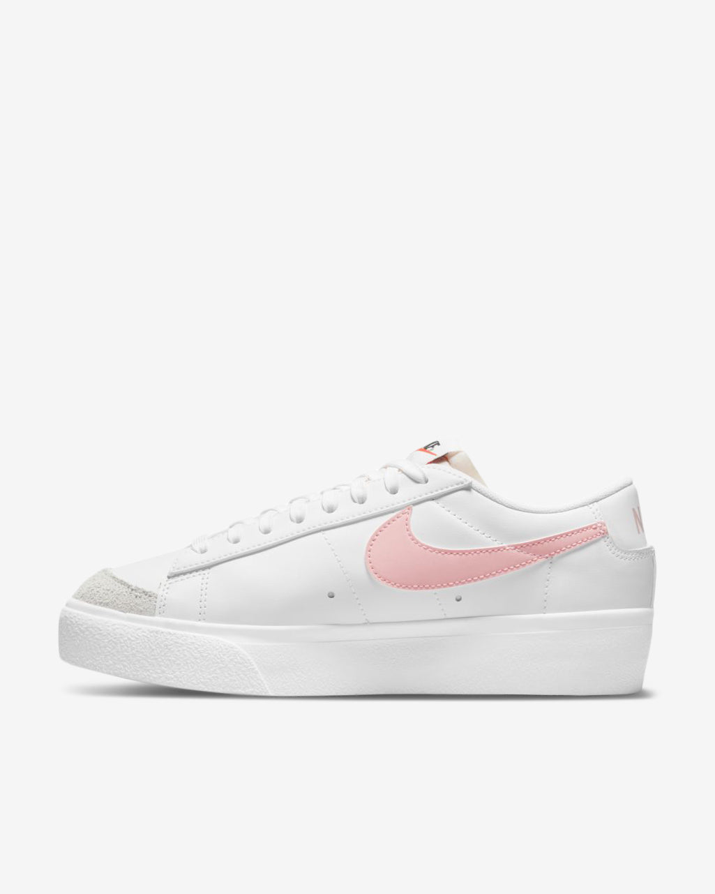 W BLAZER LOW PLATFORM - WHITE/PINK GLAZE