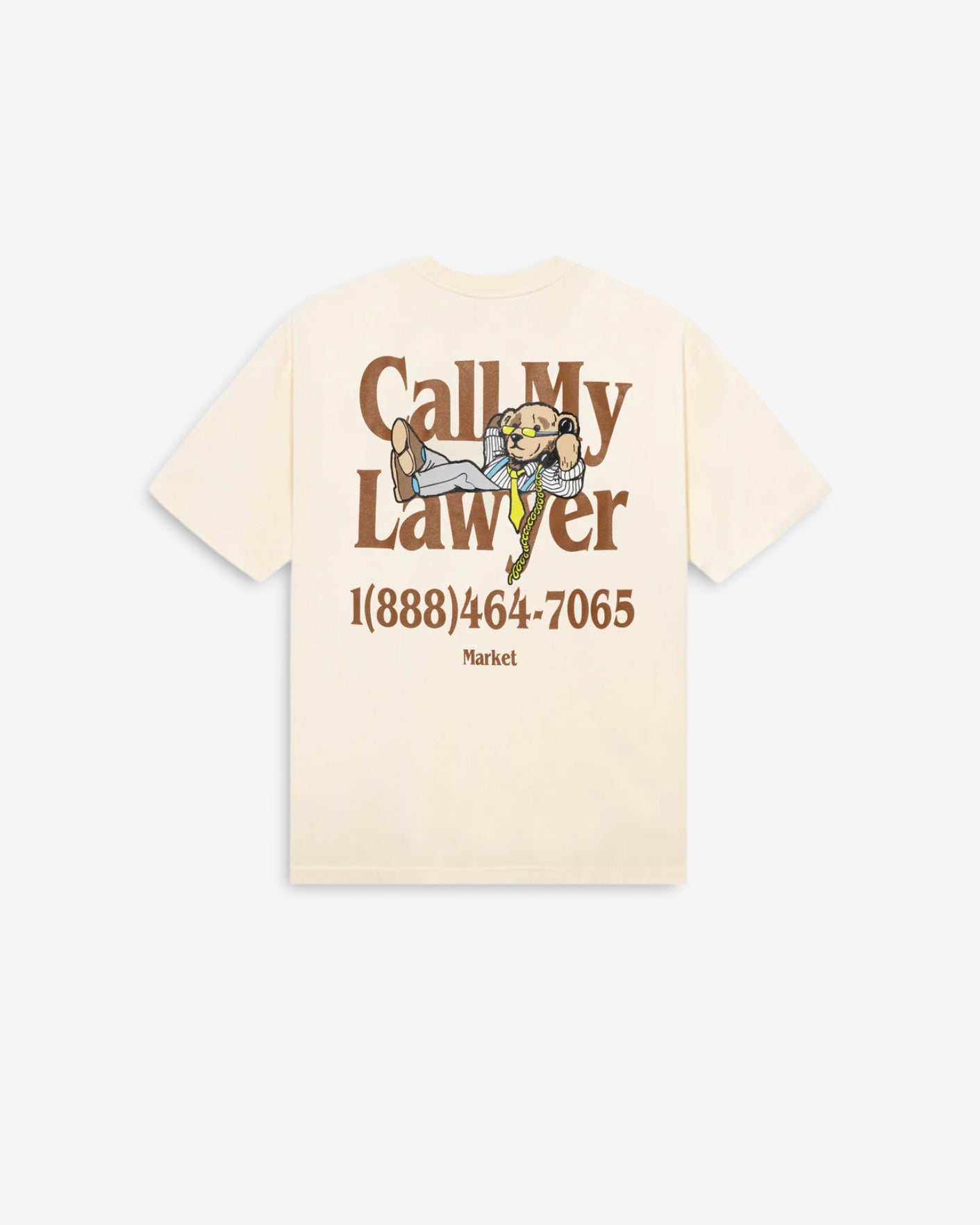 BETTER CALL BEAR T-SHIRT - ECRU