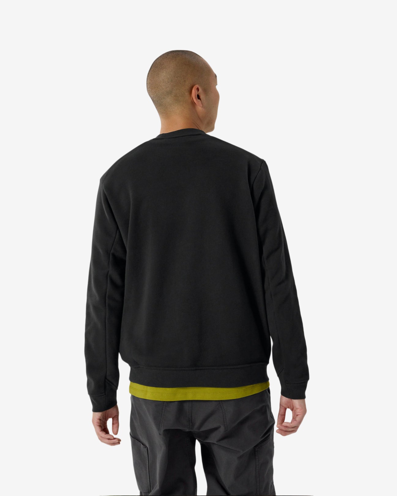 EMBLEM FLEECE CREW - BLACK