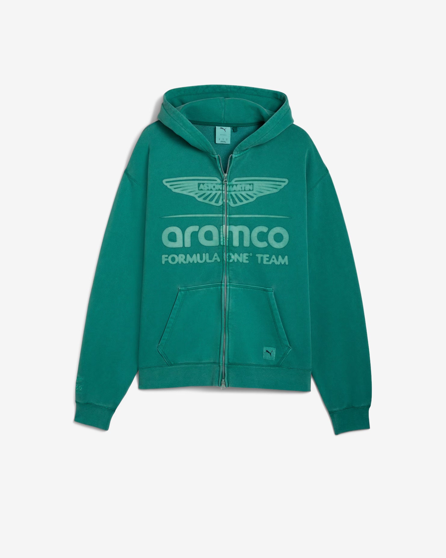 ASTON MARTIN F1 FULL ZIP HOODIE - GREEN LUX